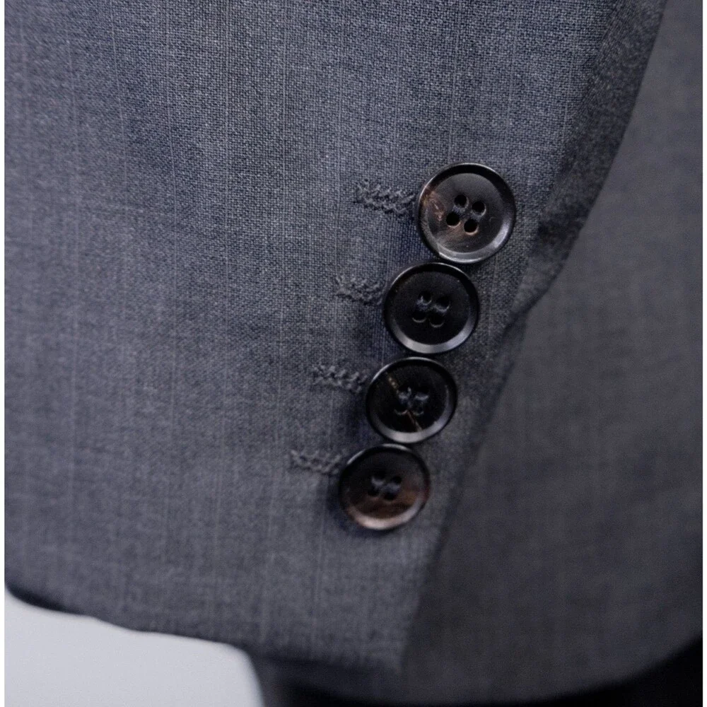 BOSS Hugo Boss Suit Jacket Sport Coat Blazer Sz 40R Super 100 Wool 2-Button